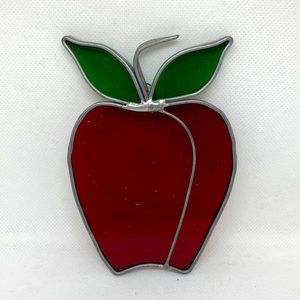 Apple leader stained glass sun catcher